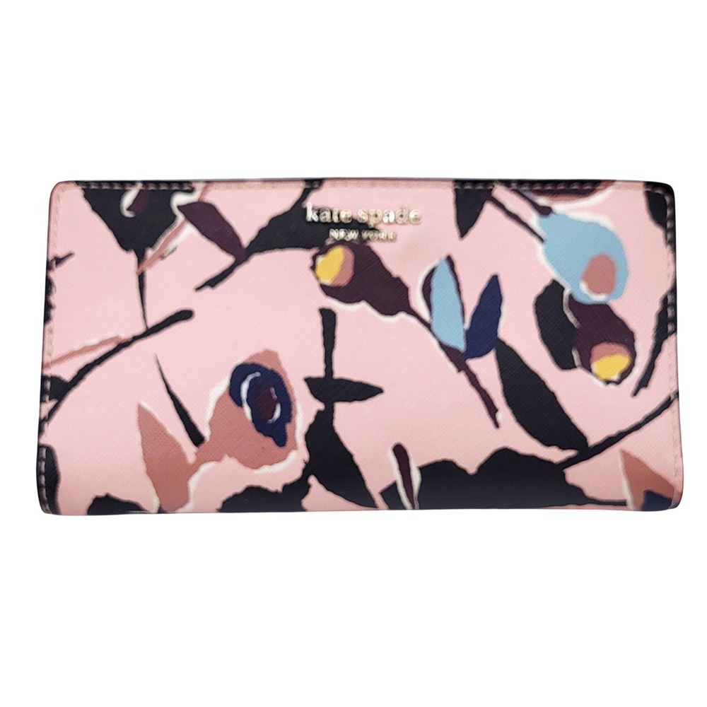 Kate Spade Cameron Paper Rose Bifold Wallet - Size 7x3x1
